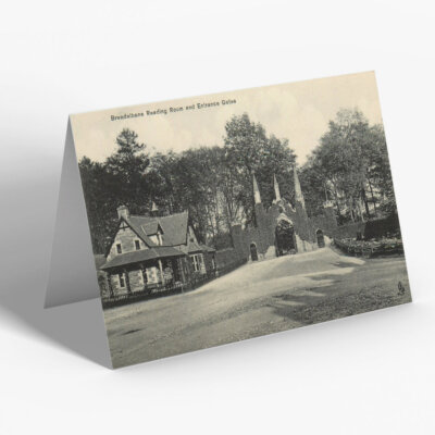 GREETING CARD - Vintage Scotland - Breadalbane Reading Room and Entrance Gates