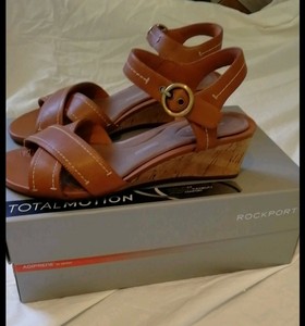 Sandales Talons Rockport Marron Femme Taille 39 Cuir Compensées | eBay