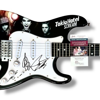 【tomo.♡オーダーページ】 Tokio Hotel Signed Guitar Custom Graphics JSA COA Tom Kaulitz