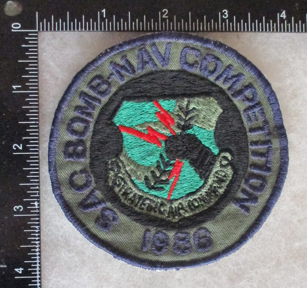 1986 SAC BOMB NAV COMPETITION PATCH US AIR FORCE STRATEGIC AIR COMMAND Original