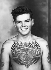 Vintage Tattoo Image 14 x 11" Photo Print