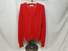 Jantzen Vintage Red Men's V-Neck Cardigan Sweater Size Large Made in USA