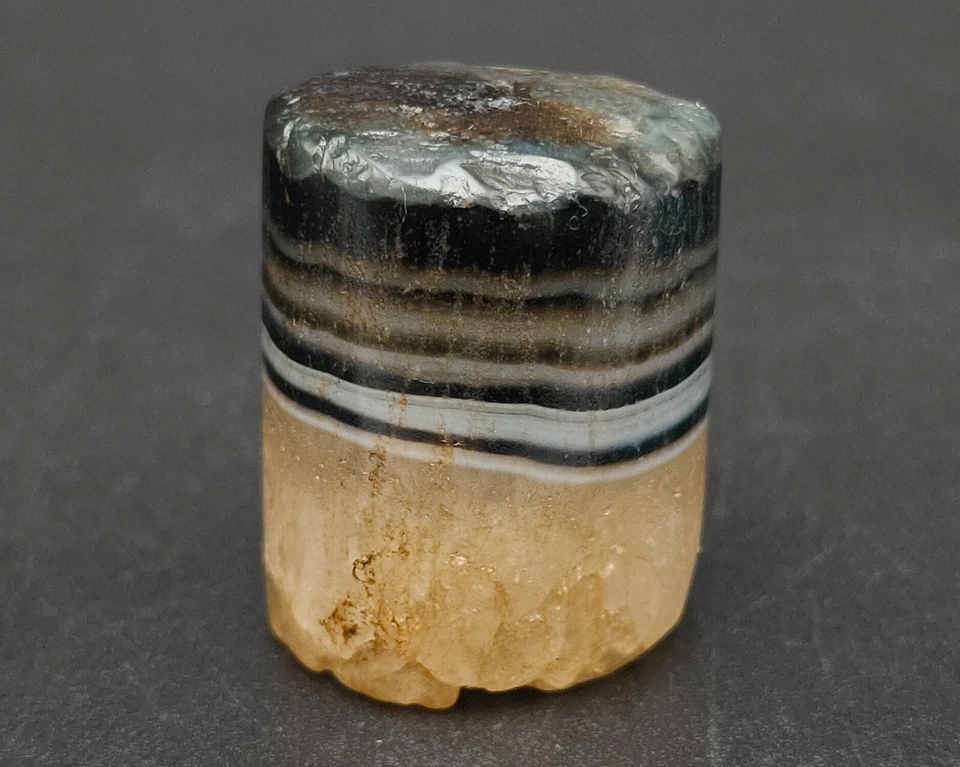 Cuentas talladas de ágata cristal multicapa patrón tibetano del Himalaya único #CP897 Foto 3 de 4