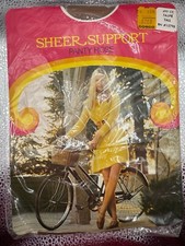 Sheer Support Pantyhose Size CC Tall Taupe Vintage