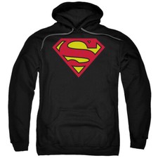 SUPERMAN CLASSIC LOGO Licensed Adult Hooded Sweatshirt Hoodie SM-5XL