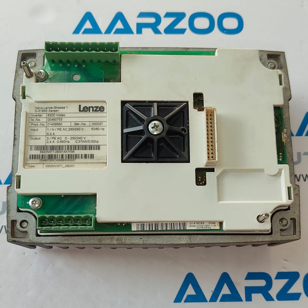 LENZE D-31855 Aerzen 8200 motec E82MV371_2B001 FREQUENCY INVERTER