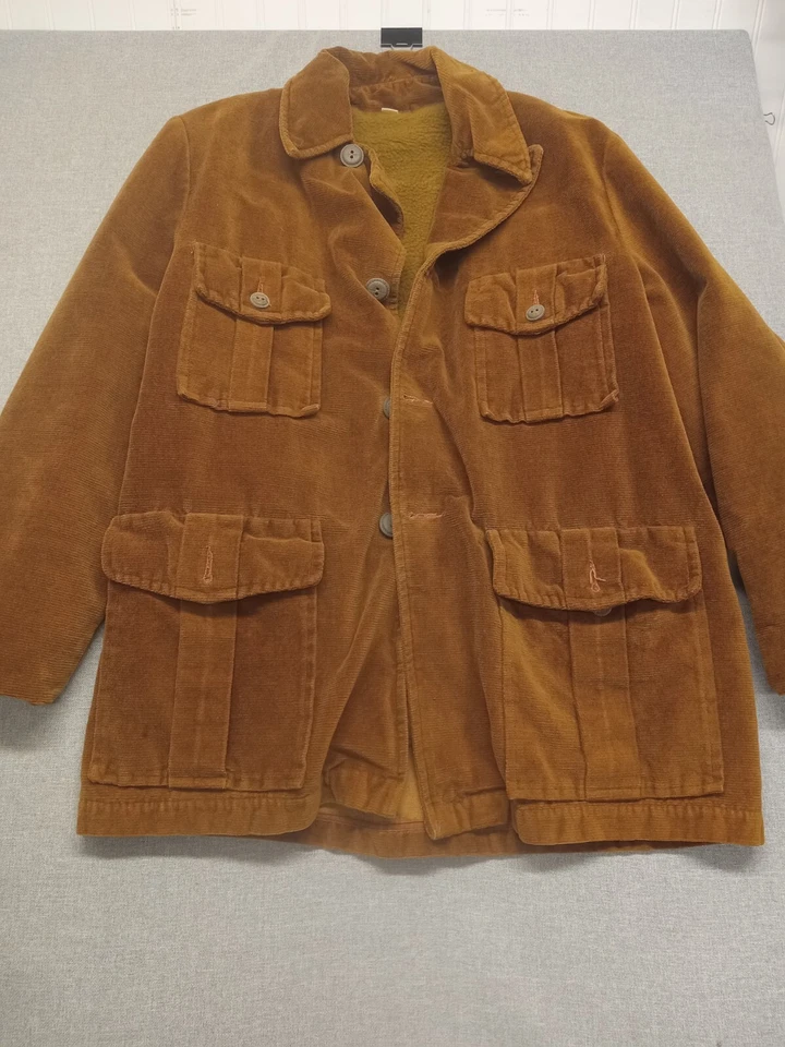 Abrigo Mujer VINTAGE Pana Con Forro Polar Marrón Camel Leer Descripción Foto 3 de 4