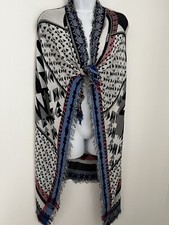 Blanket Wrap Aztec Western Scarf Lightweight Versatile 46x46  