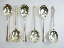 MAPPIN & WEBB Cutlery - ATHENIAN Pattern - Soup Spoons - Set of 6