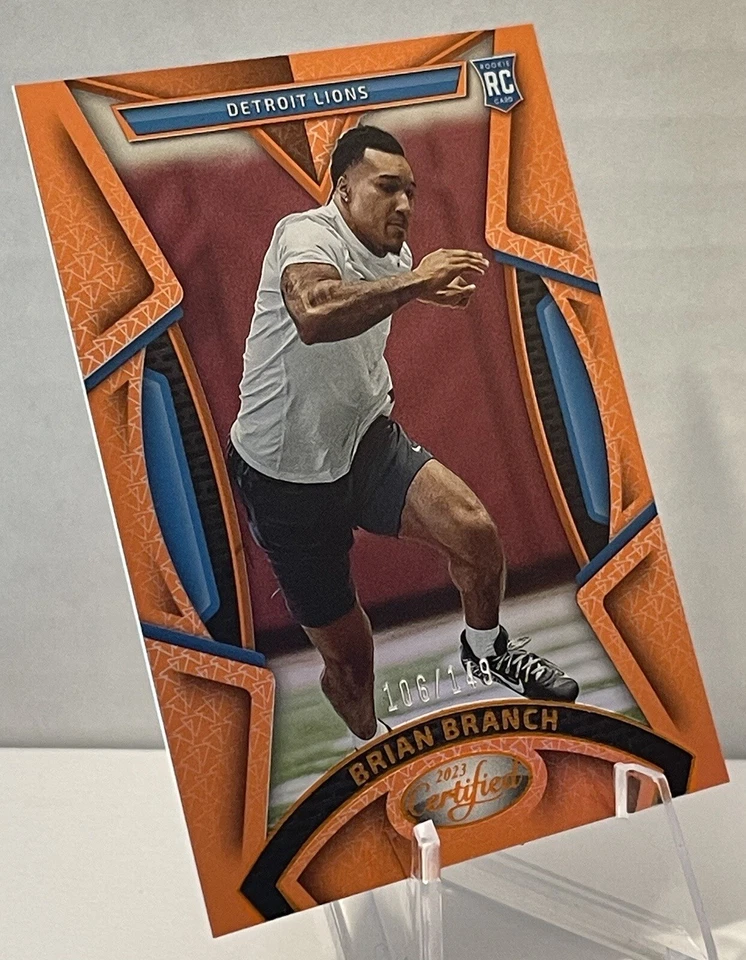 🔥BRIAN BRANCH   DETROIT LIONS  ROOKIE - 2023 Certified Mirror Orange #’D/ 149🔥 - Image 4 of 4