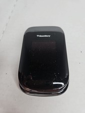 BlackBerry Style 9670 Black RARE Vintage Flip-Phone w/Battery With LEATHER CASE