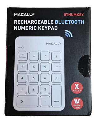 MACALLY BTNUMKEY RECHARGEABLE BLUETOOTH NUMERIC KEYPAD