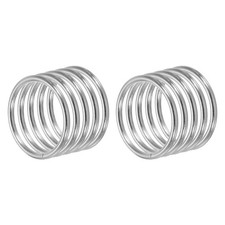 10Pc Metal Dream Catcher Rings,Round Floral Wreath Silver Tone,1.4" 