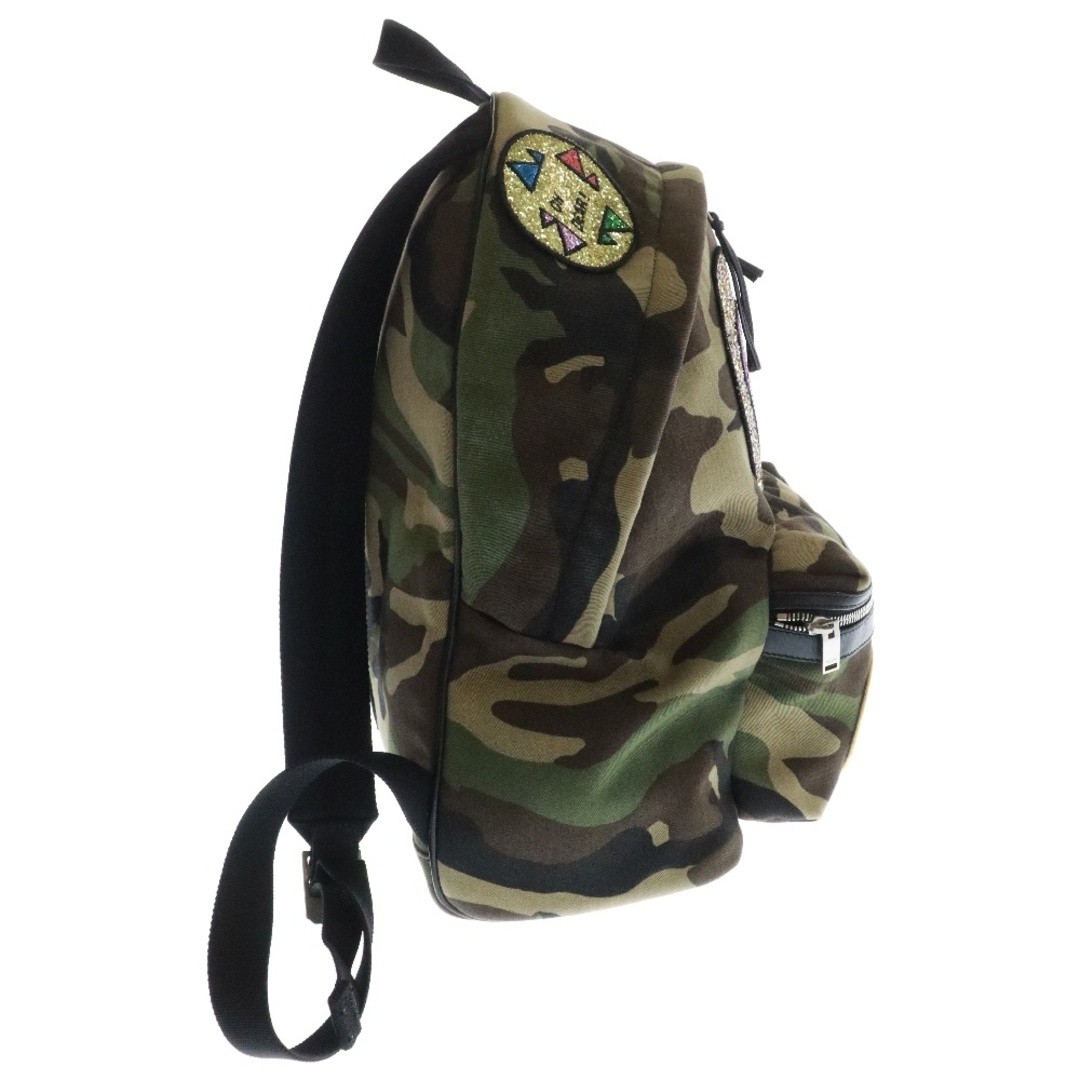 Zaino città SAINT LAURENT PARIS tela mimetica multi patch us