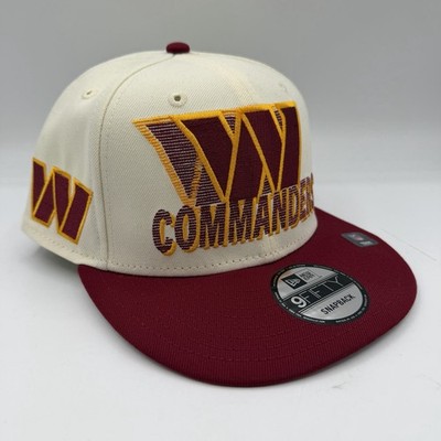 New Era 9Fifty Washington Commanders Hat Cap Snapback Adjustable Cream/Burgundy