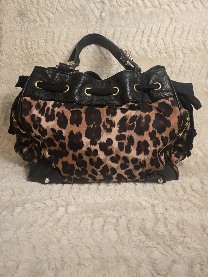 Bolso De Colección Juicy Couture Leopardo Soñador Leopardo De Colección Y2K Doble Lazo Foto 2 de 4