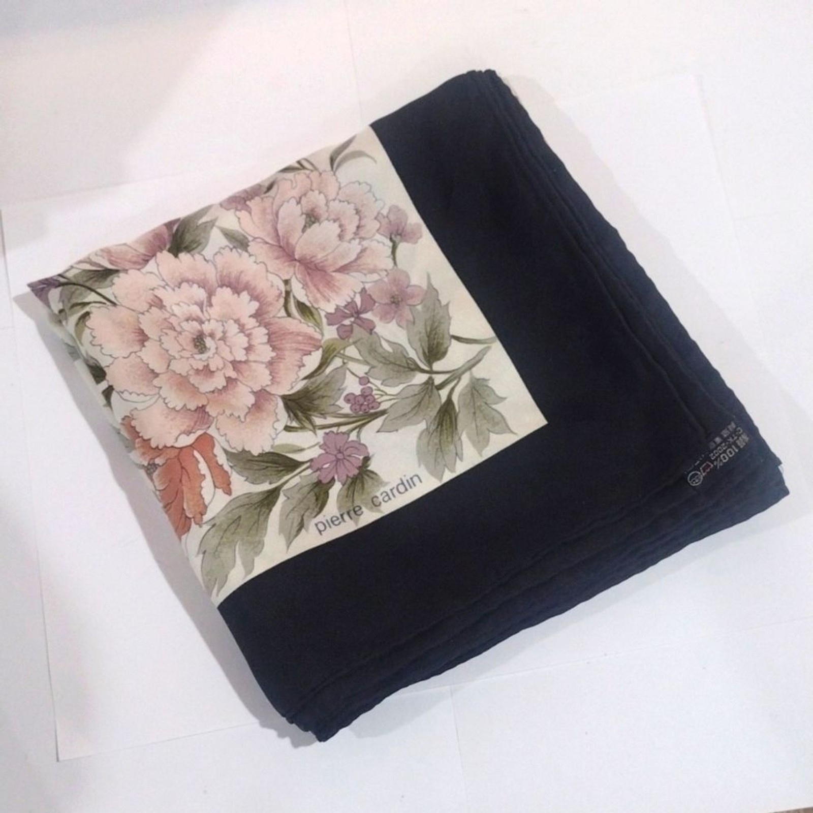 Pierre Cardin 💯% Silk Floral Print Luxury Scarf – 30x30-In Women’s Accessories image 9