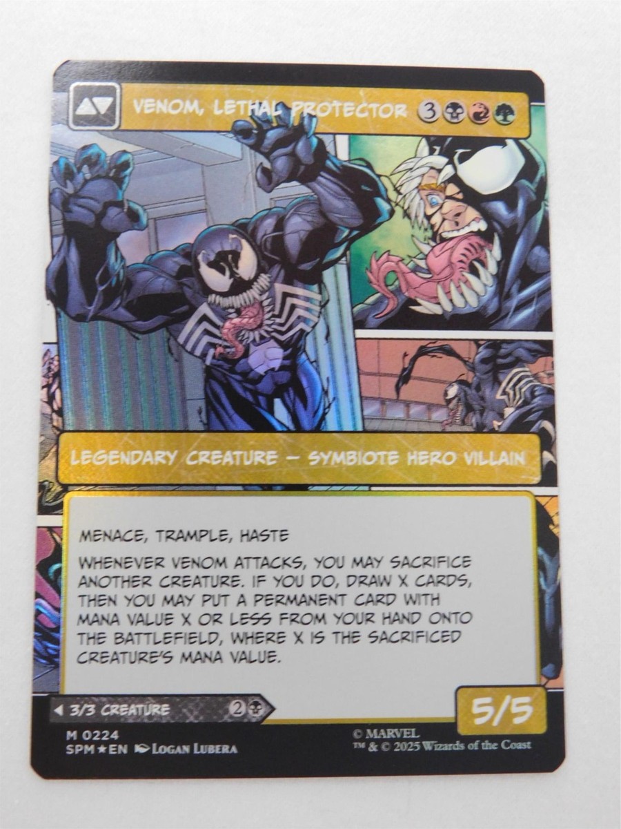 Eddie Brock Venom Foil Lethal Protector 0224 Borderless Spider-Man