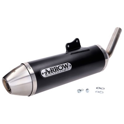Arrow Aluminium Auspuffanlage Schwarz dB-Killer für KSR Moto TW 125 SM 4T Euro4