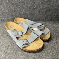 BIRKENSTOCK Arizona Soft Footbed Sandals Men's Size US 10 Basalt Grey