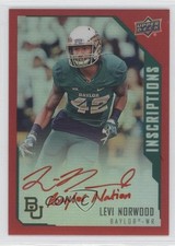 2015 Upper Deck Inscriptions Red 32/149 Levi Norwood #LN Auto f0n