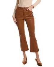 Frame Le Crop Leather Tobacco Mini Boot Jean Women's