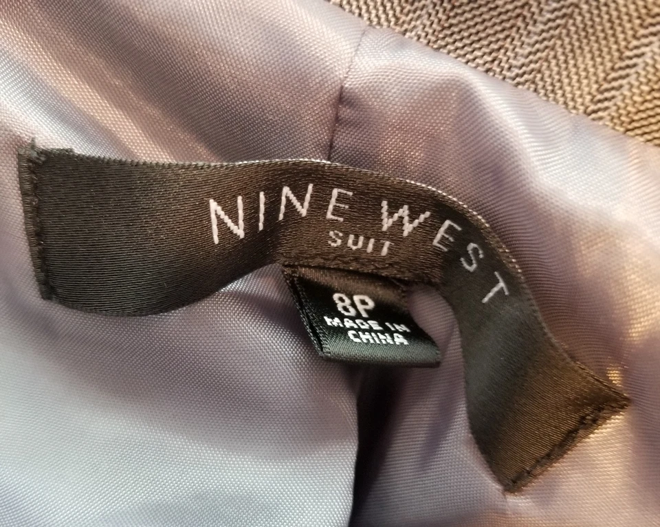 Nine West Suit Separates Jacket Size 8P Gray Career Blazer One Button - Image 4 of 4