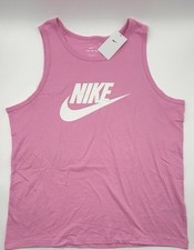 Nike Men's Sportswear Icon Futura Tank Top X-Large Pink AR4991-621 