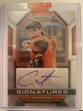 2023 Prizm Signatures #SIG-CM Coby Mayo (AU, RC) Baltimore Orioles Auto Sealed