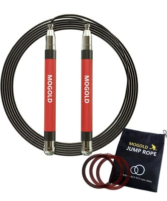 MOGOLD Crossfit Jump Rope for Men/Women 4 Speed Rope, Perfect for Boxing A0110
