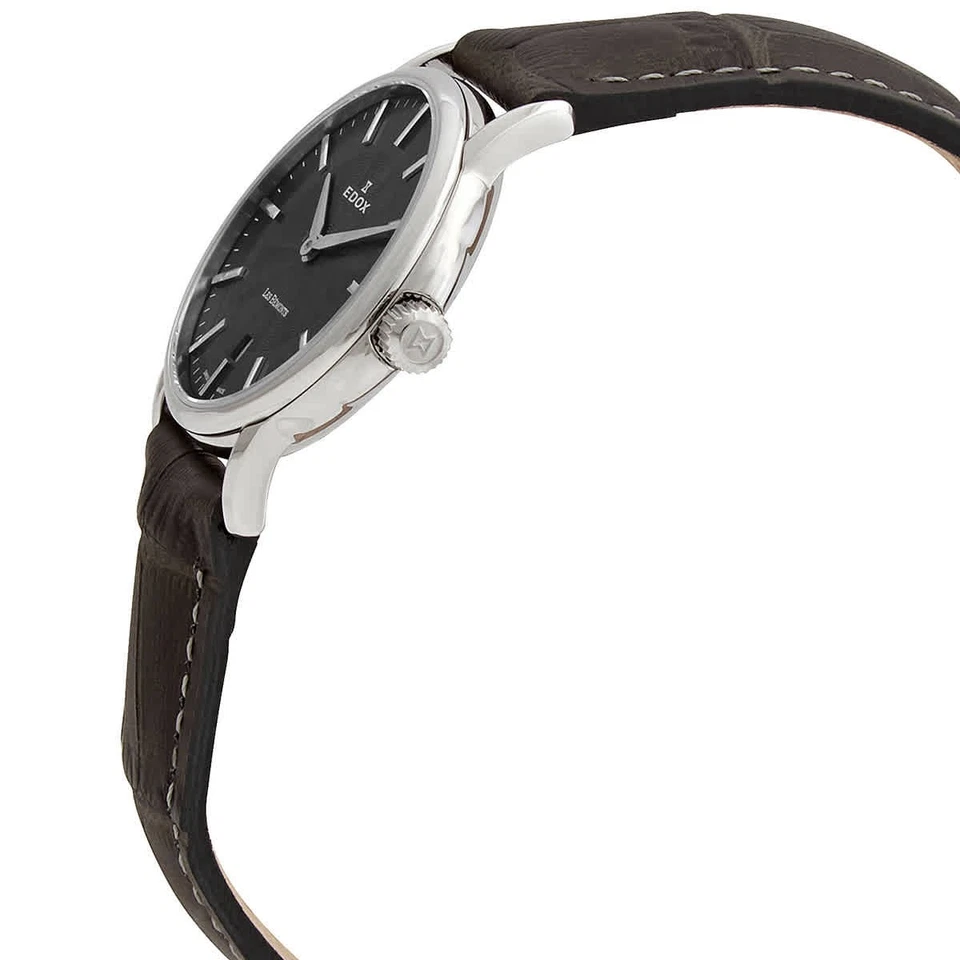 Nuevo reloj para mujer Edox 57001 3 GIN Les Bemonts esfera negra 28 mm Foto 2 de 4