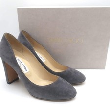 Jimmy Choo Laria Almond Toe Pumps Dusk Gray Suede Size 39 NEW