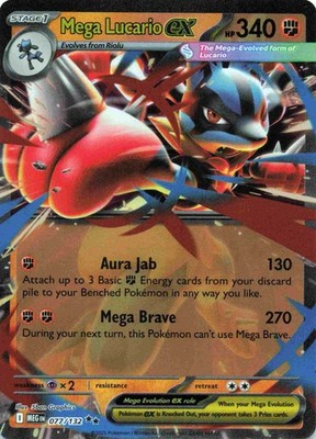 Mega Lucario EX 77/132 - Pokemon Mega Evolution TCG | Holo | eBay
