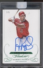 2016 Panini Flawless Greats Emerald #GA-AP Albert Pujols 2/5 Auto Autograph