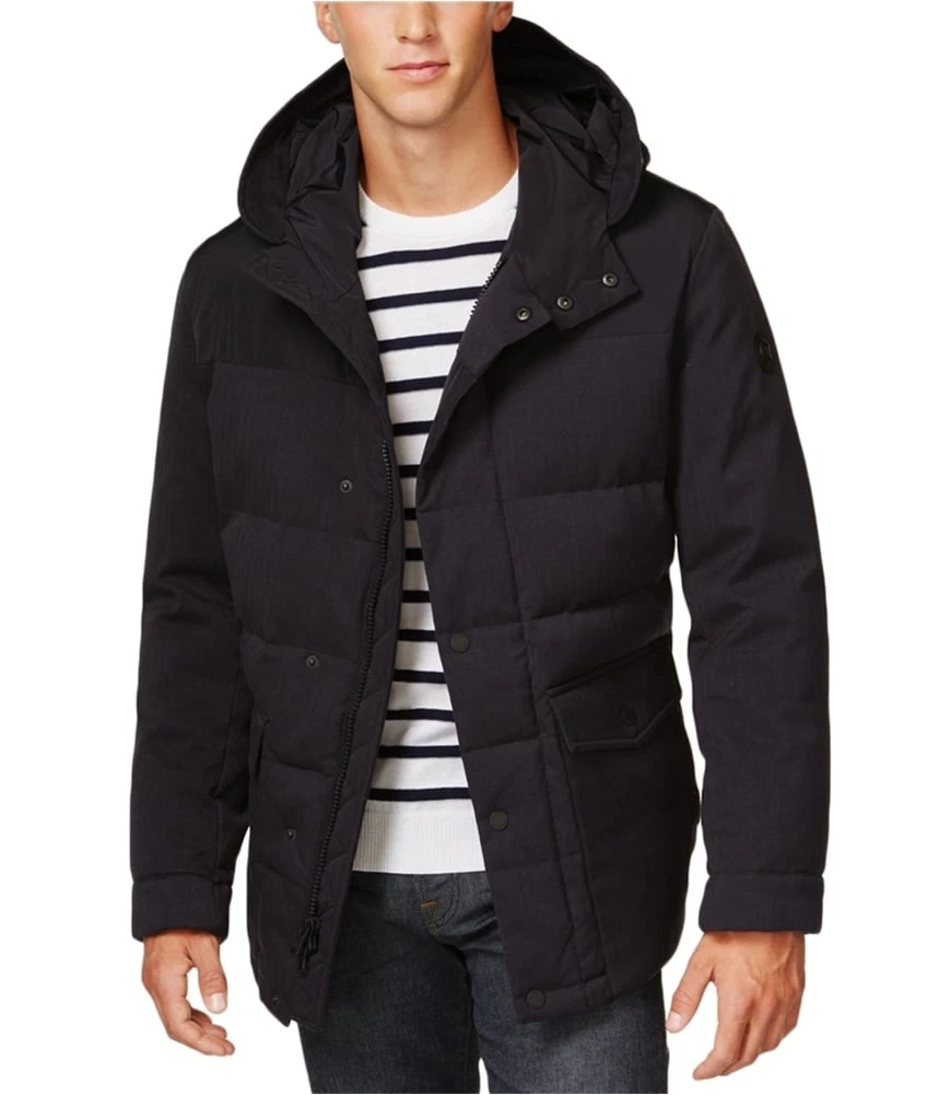 Cappotto parka piumino uomo Michael Kors blu grande e alto XLT