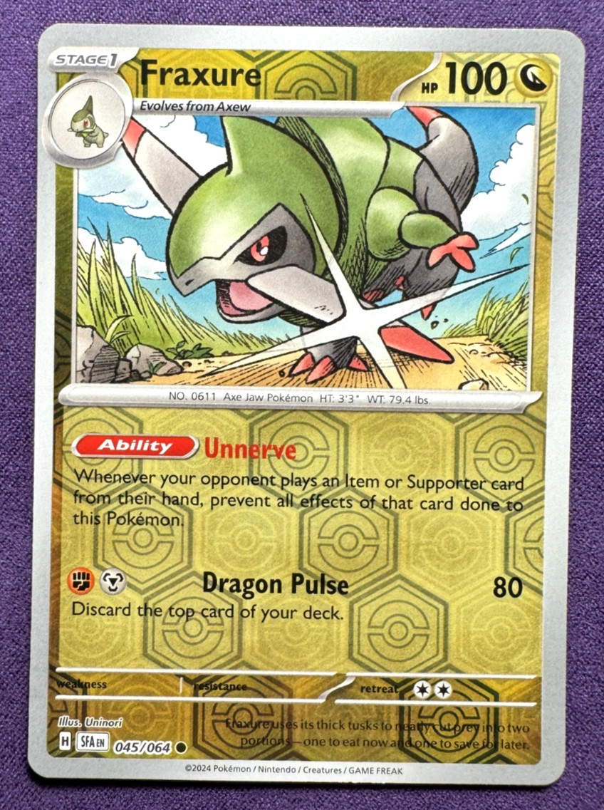 Fraxure 45/64 | Shrouded Fable | Reverse Holo | Pokemon (NM)