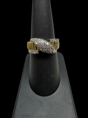 Lady's Diamond Cluster Ring 38 Diamonds .38 Carat T.W. 18K 2 Tone Go (MP3071941)