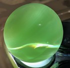 .56" Vintage Jabo Vitro Agate Marble Jade Green White Swirl Player NM — photo 4