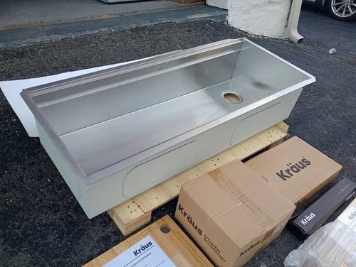 *PLEASE READ KRAUS 45" Workstation Undermount Stainless Steel Kitchen Sink