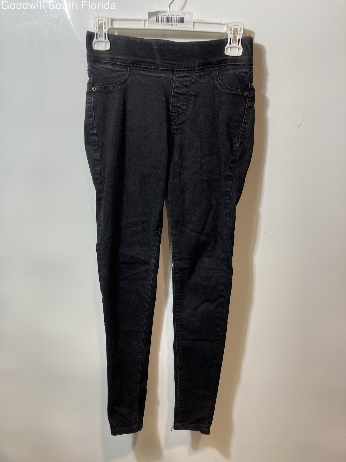 Old Navy Womens Black Stretch Skinny Leg Pull-On Rockstar Jegging Jeans Size 2