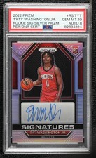 2022 Prizm Rookie Signatures Silver TyTy Washington Jr PSA 10 GEM MT Auto 12ov