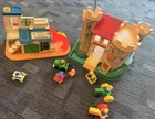Vintage Fisher Price Play Family Castle #993 & Sesame Street Clubhouse LOT