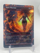 MTG Jeska's Will Foil Dark Phoenix Fanart Borderless Card For EDH / Playtest