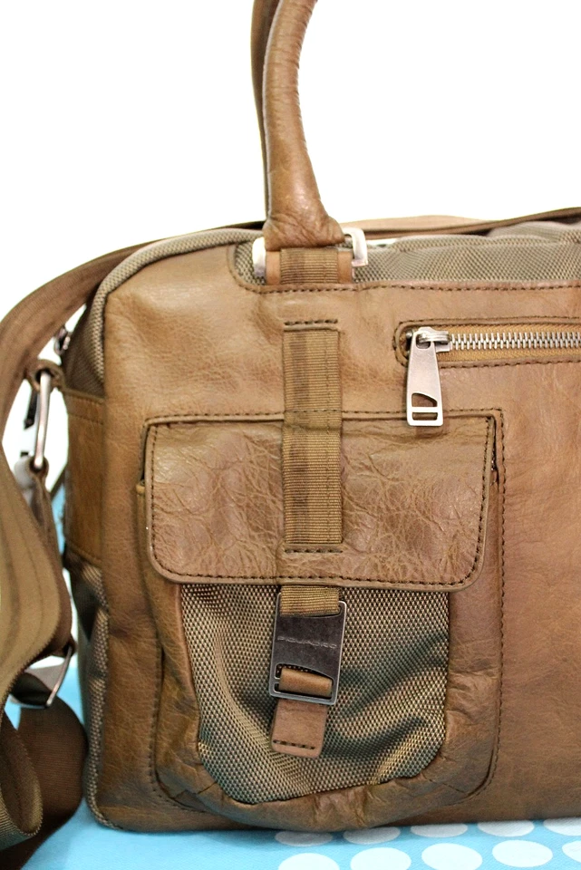 Borsa Cartella in pelle e tessuto PIQUADRO Unisex - Immagine 3 di 4