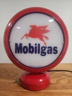 Vintage Reproduction Mobilgas Lighted Service Station Pump Globe Pegasus