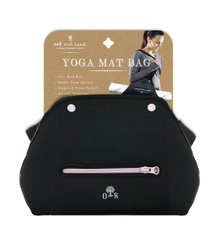 Oak And Reed Neoprene Yoga Mat Bag — Fits Most Mats, Black/Lavender Zipper