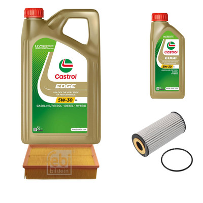 FEBI Inspektionspaket 6L Castrol EDGE Titanium FST 5W-30 LL für VW Arteon 3H7