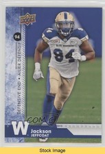 2018 Upper Deck CFL Blue Jackson Jeffcoat #112 READ r6v