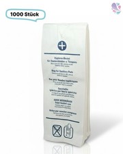 Damen-Hygienet&uuml;ten/-beutel aus solidem, rei&szlig;festem Papier, weiss 1.000 Damenhygi