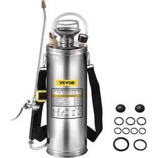 3 Gal. Stainless Steel Sprayer - Adjustable Nozzle, Durable Hand Pump Set